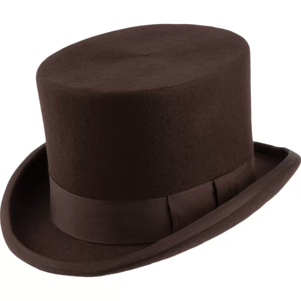 Hauts De Forme | Chapeaux Homme^Denton Chapeau Haut de Forme en Laine Feutrée marron