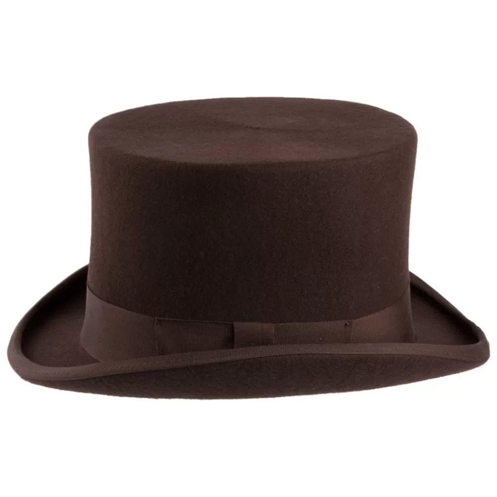 Hauts De Forme | Chapeaux Homme^Denton Chapeau Haut de Forme en Laine Feutrée marron