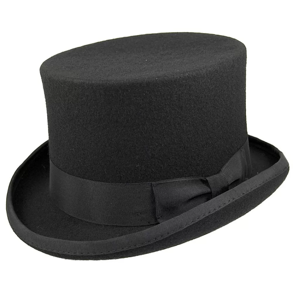 Hauts De Forme | Chapeaux Homme^Jaxon & James Chapeau Haut de Forme Mid Crown noir JAXON & JAMES