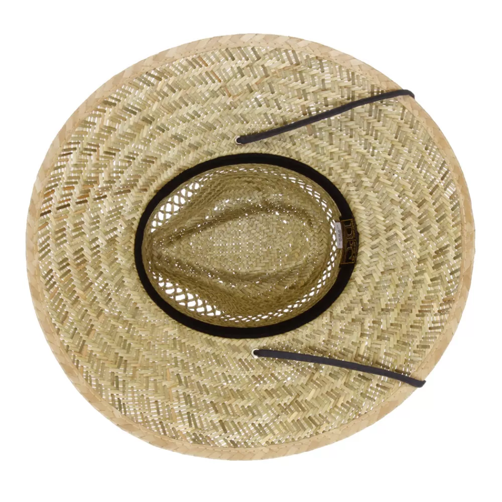 Chapeaux Été | Chapeaux De Paille^Dorfman Pacific Chapeau Lifeguard en Paille de Jonc naturel-bleu marine