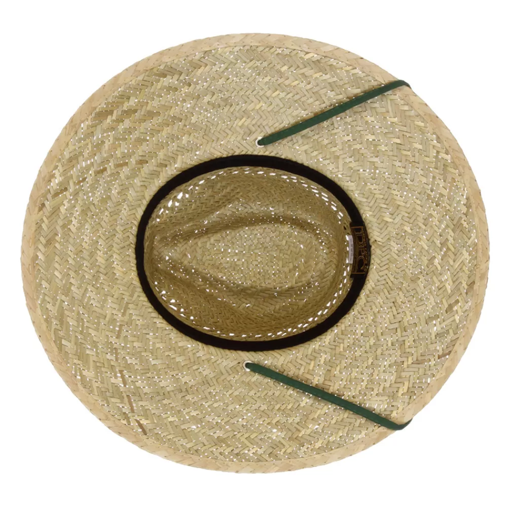 Chapeaux Été | Chapeaux De Paille^Dorfman Pacific Chapeau Lifeguard en Paille de Jonc naturel-vert foncé