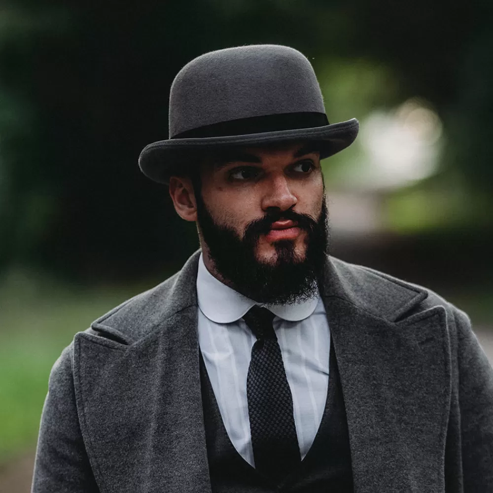 Grandes Tailles | Chapeaux Hiver^Jaxon & James Chapeau Melon Anglais en Laine Feutrée gris JAXON & JAMES