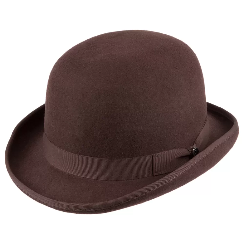 Grandes Tailles | Chapeaux Hiver^Jaxon & James Chapeau Melon Anglais en Laine Feutrée marron JAXON & JAMES