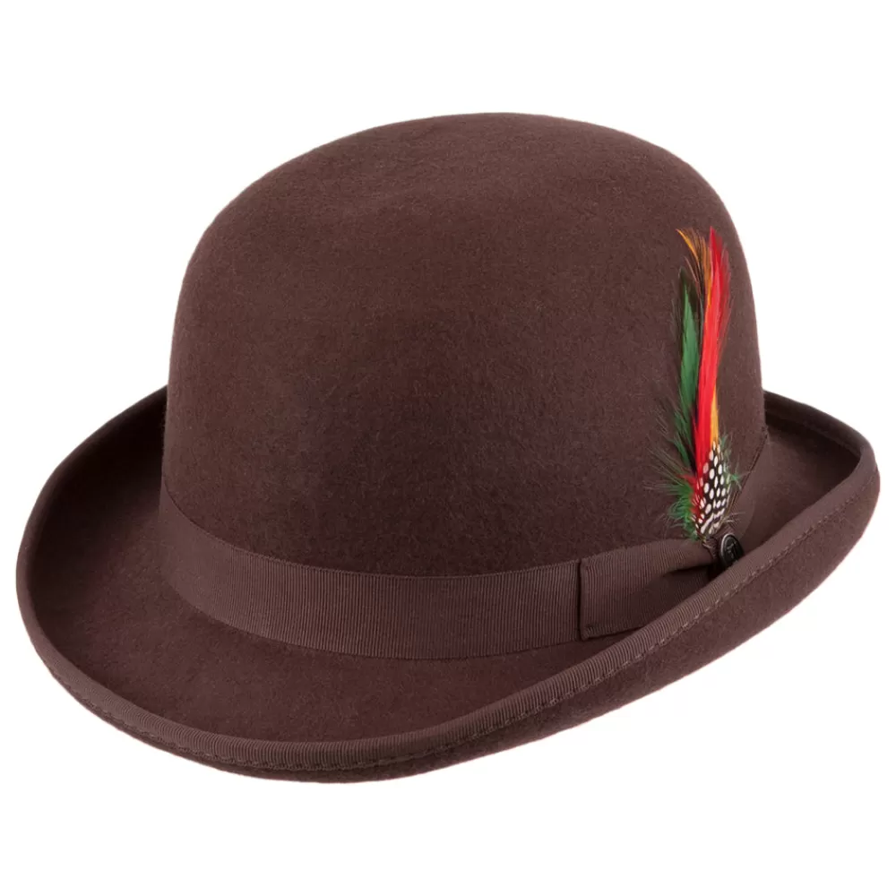 Grandes Tailles | Chapeaux Hiver^Jaxon & James Chapeau Melon Anglais en Laine Feutrée marron JAXON & JAMES