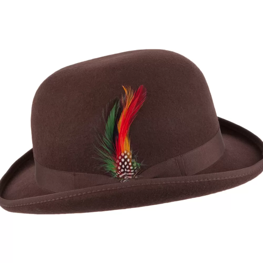 Grandes Tailles | Chapeaux Hiver^Jaxon & James Chapeau Melon Anglais en Laine Feutrée marron JAXON & JAMES