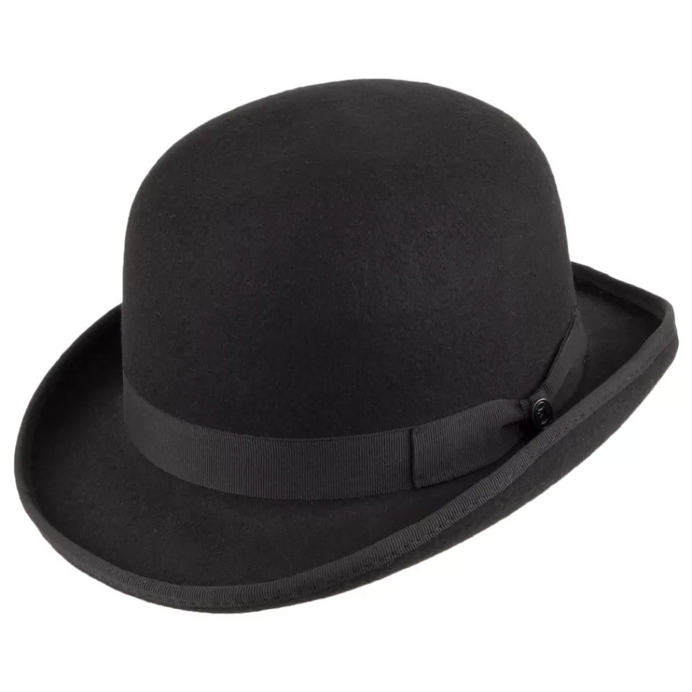 Grandes Tailles | Chapeaux Hiver^Jaxon & James Chapeau Melon Anglais en Laine Feutrée noir JAXON & JAMES