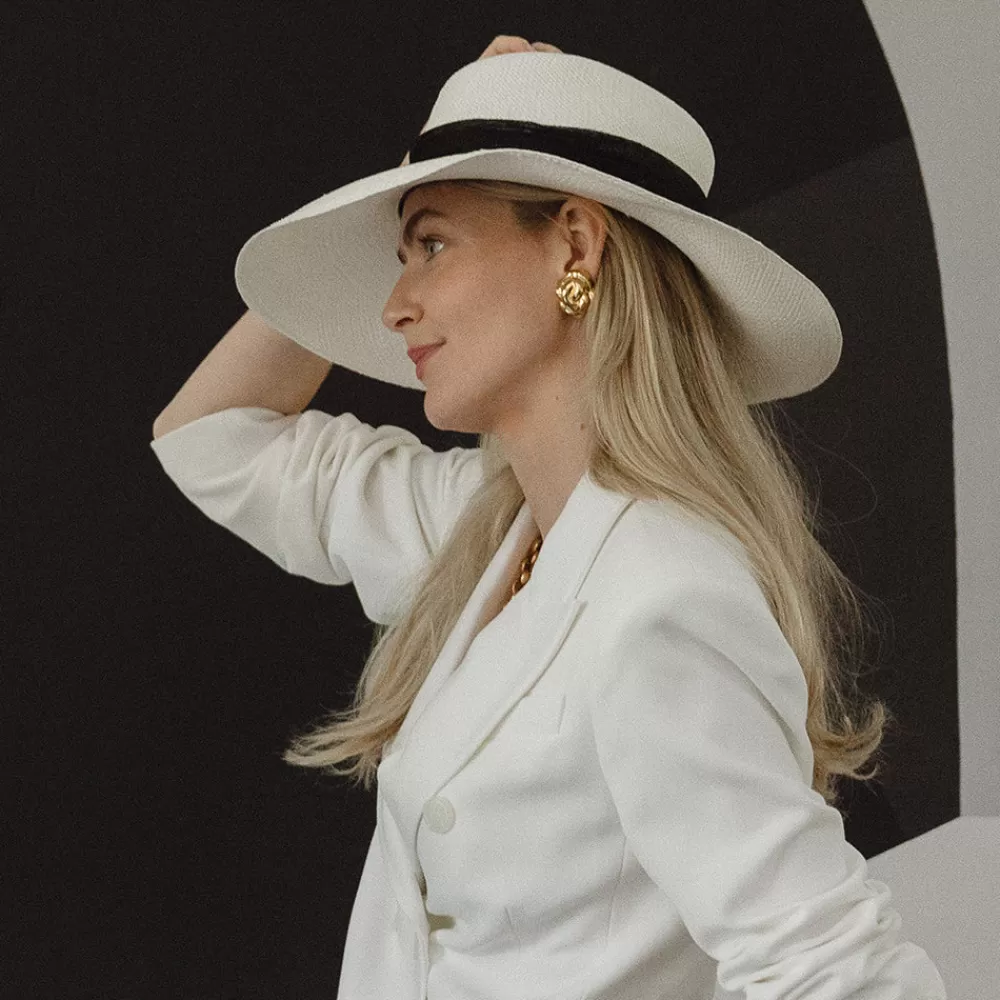 Chapeaux Trilby | Chapeaux Fedora^Christys Chapeau Panama à Bord Large avec Bandeau noir Jessica décoloré