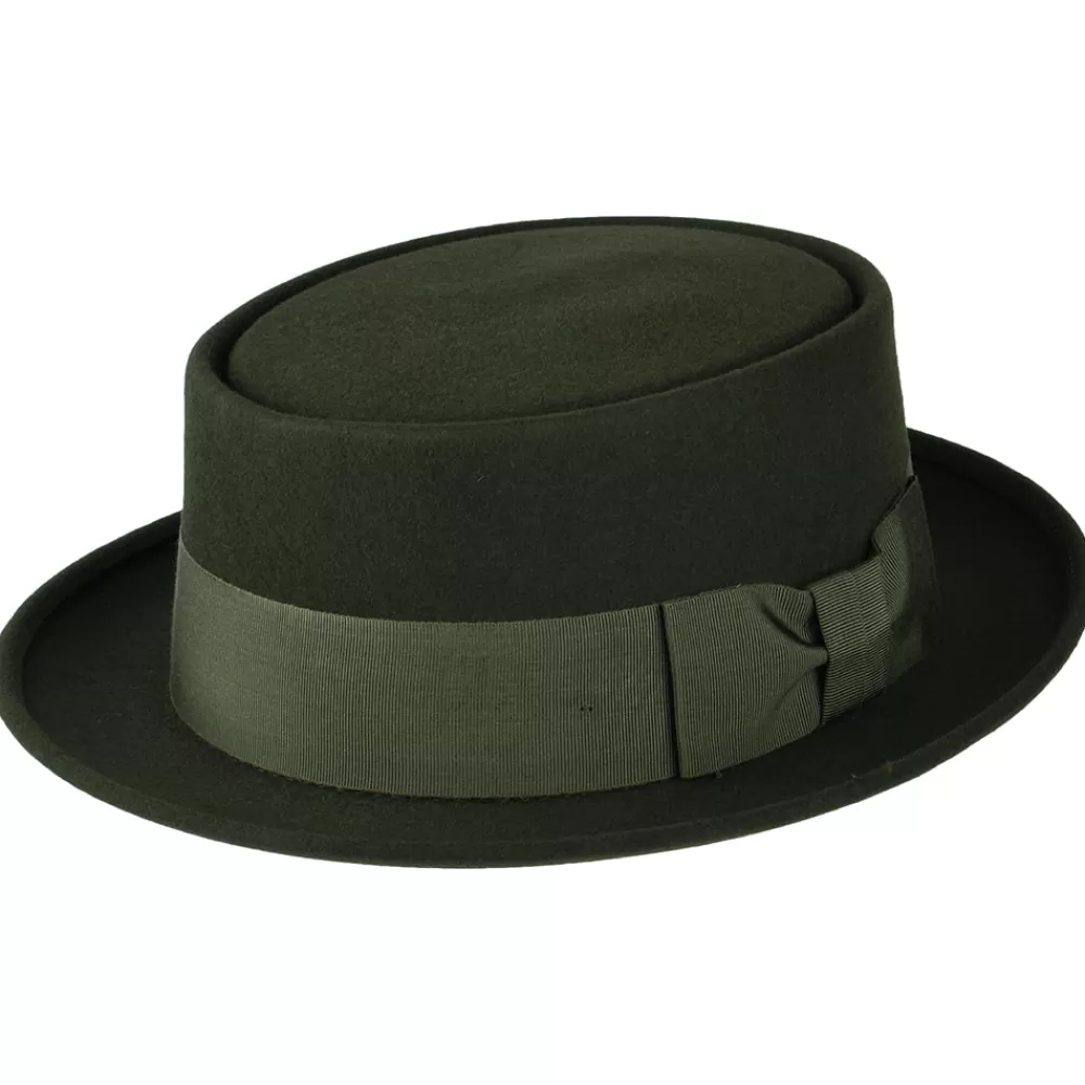 Chapeaux Pork Pie | Chapeaux Homme^Christys Chapeau Pork Pie en Fourrure Feutrée Monk forêt