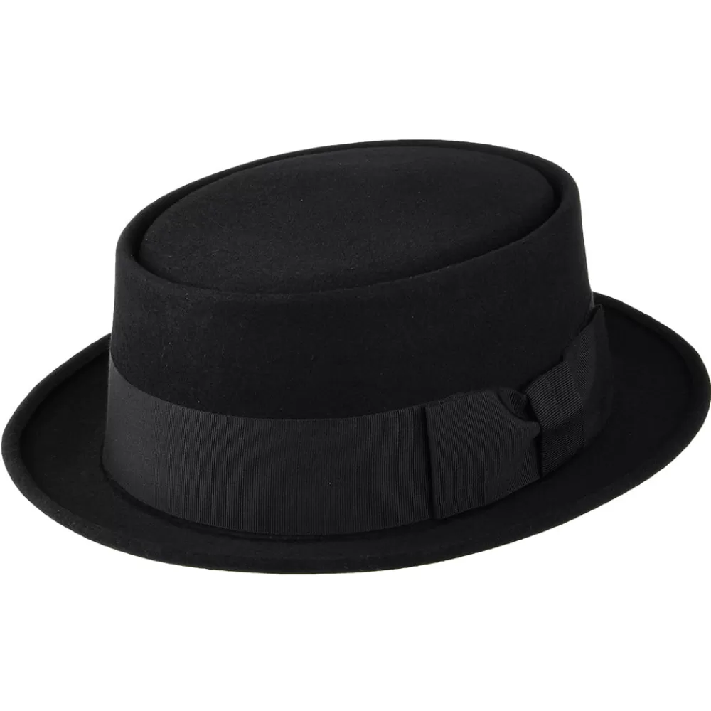 Grandes Tailles | Chapeaux Pork Pie^Christys Chapeau Pork Pie en Fourrure Feutrée Monk noir