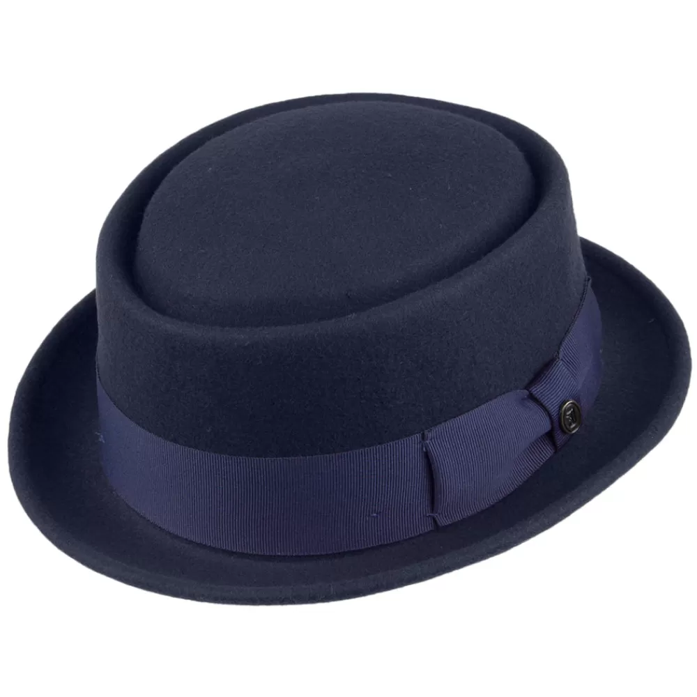 Grandes Tailles | Chapeaux Hiver^Jaxon & James Chapeau Pork Pie en Laine Déformable bleu marine JAXON & JAMES