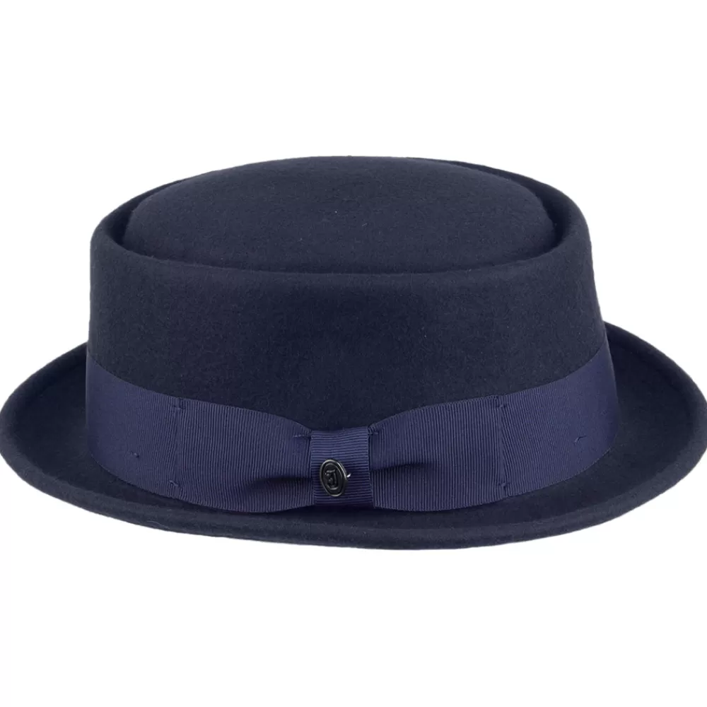 Grandes Tailles | Chapeaux Hiver^Jaxon & James Chapeau Pork Pie en Laine Déformable bleu marine JAXON & JAMES