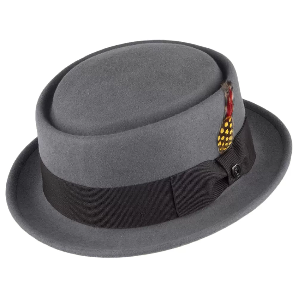 Grandes Tailles | Chapeaux Pork Pie^Jaxon & James Chapeau Pork Pie en Laine Déformable gris JAXON & JAMES