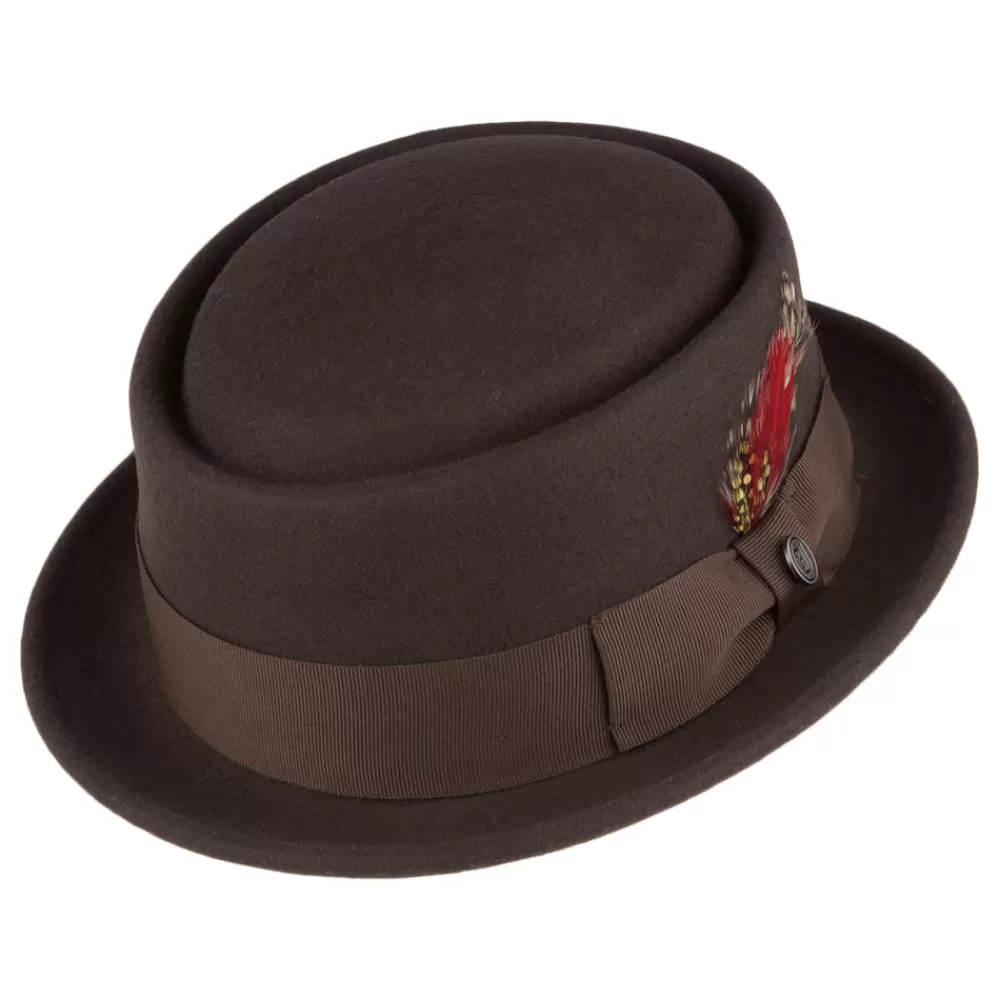 Grandes Tailles | Chapeaux Pork Pie^Jaxon & James Chapeau Pork Pie en Laine Déformable marron JAXON & JAMES