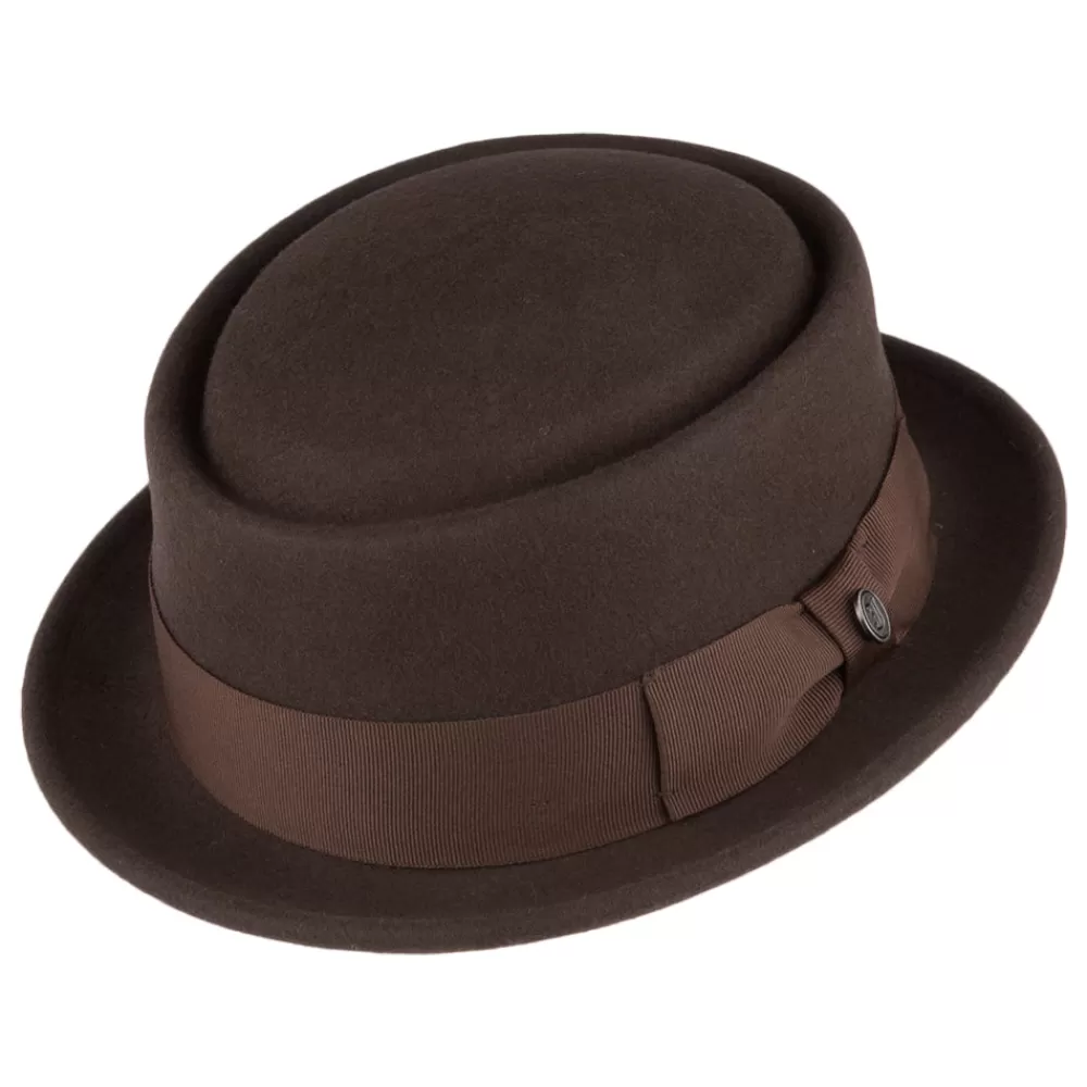 Grandes Tailles | Chapeaux Pork Pie^Jaxon & James Chapeau Pork Pie en Laine Déformable marron JAXON & JAMES