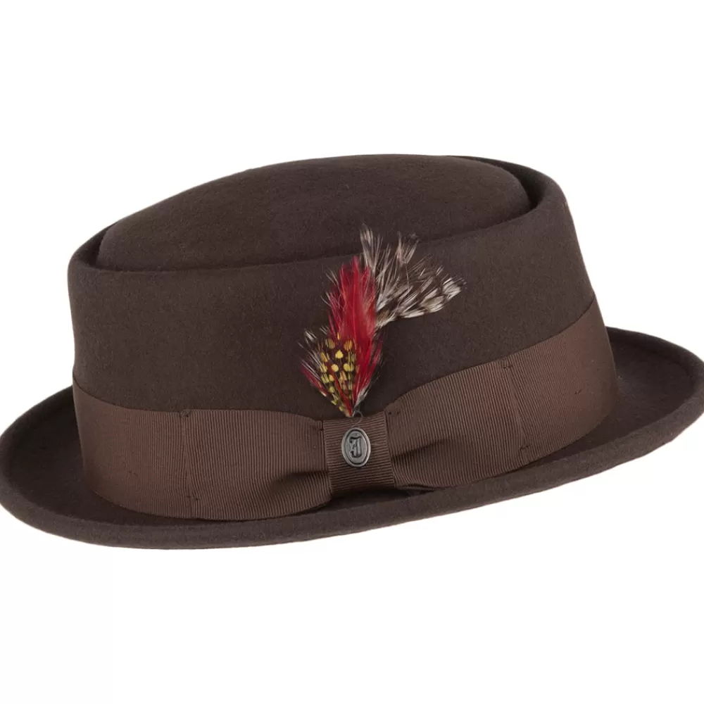 Grandes Tailles | Chapeaux Pork Pie^Jaxon & James Chapeau Pork Pie en Laine Déformable marron JAXON & JAMES