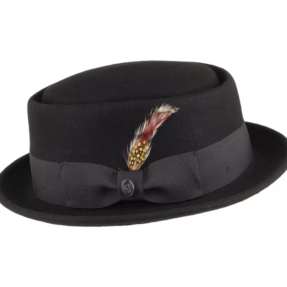 Grandes Tailles | Chapeaux Pork Pie^Jaxon & James Chapeau Pork Pie en Laine Déformable noir JAXON & JAMES