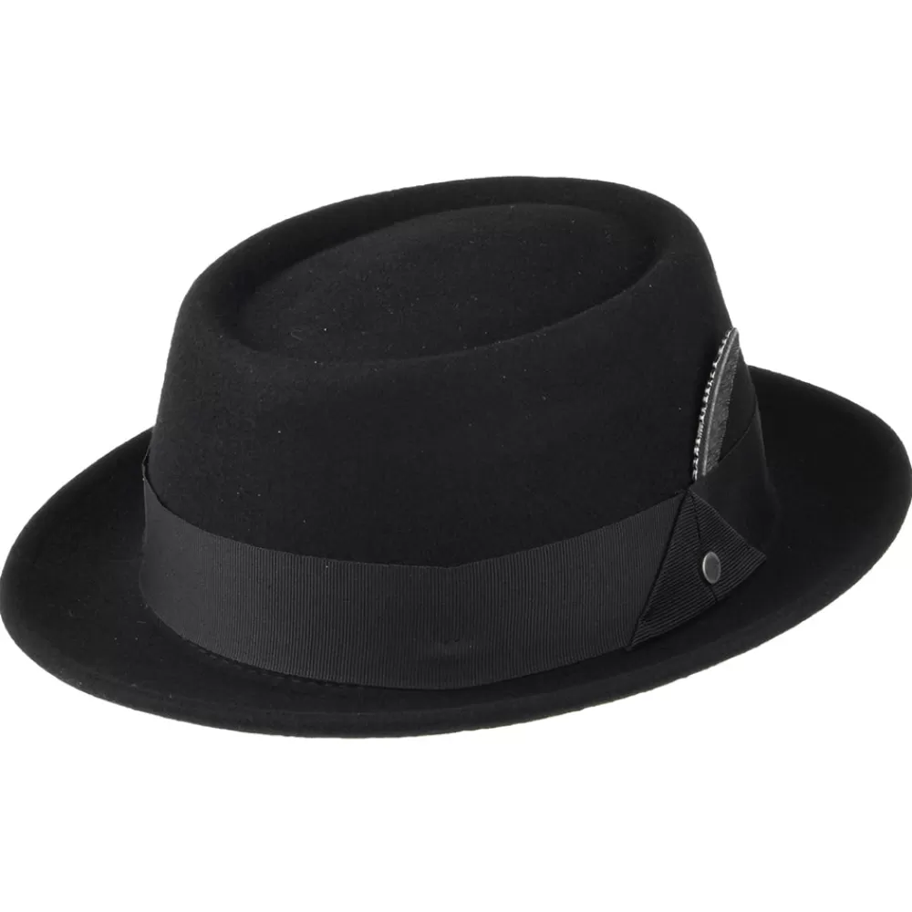 Grandes Tailles | Chapeaux Pork Pie^Stetson Chapeau Pork Pie en Laine Feutrée Hydrofuge noir