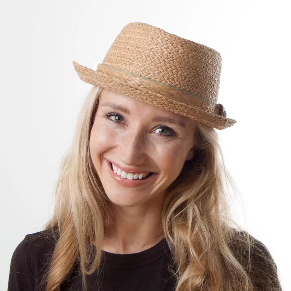 Grandes Tailles | Chapeaux Pork Pie^Jaxon & James Chapeau Pork Pie en Raphia Diamond Crown naturel JAXON & JAMES