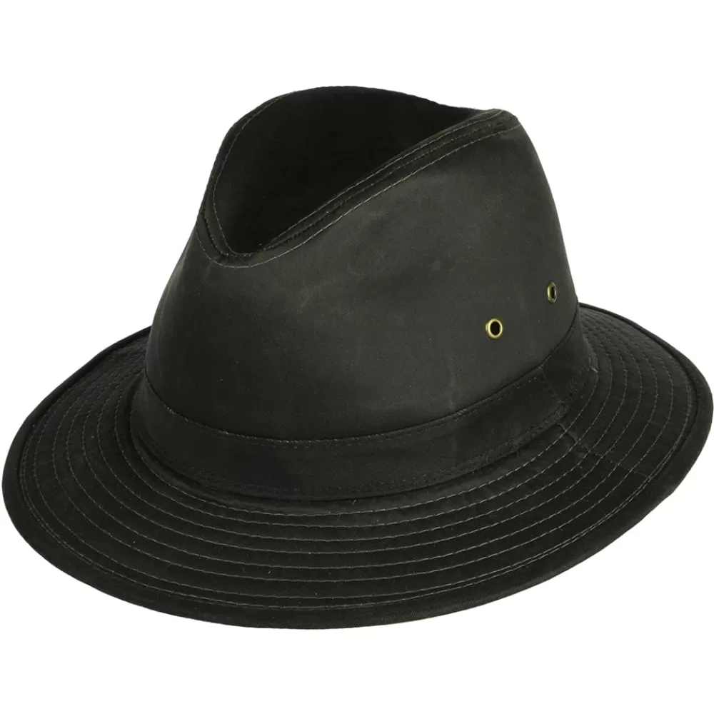 Chapeaux Trilby | Chapeaux Fedora^Dorfman Pacific Chapeau Safari en Coton à Effet Usé loden