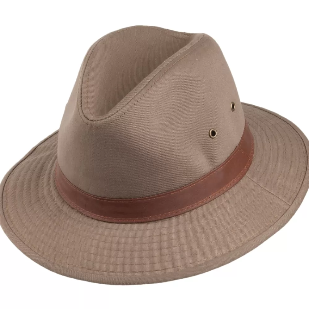 Chapeaux Trilby | Chapeaux Fedora^Dorfman Pacific Chapeau Safari en Coton Hydrofuge écorce