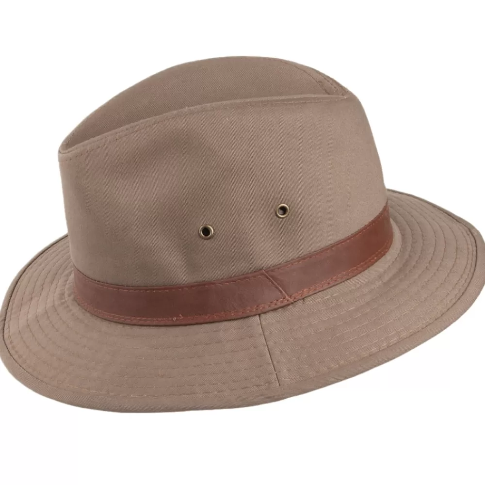 Chapeaux Trilby | Chapeaux Fedora^Dorfman Pacific Chapeau Safari en Coton Hydrofuge écorce