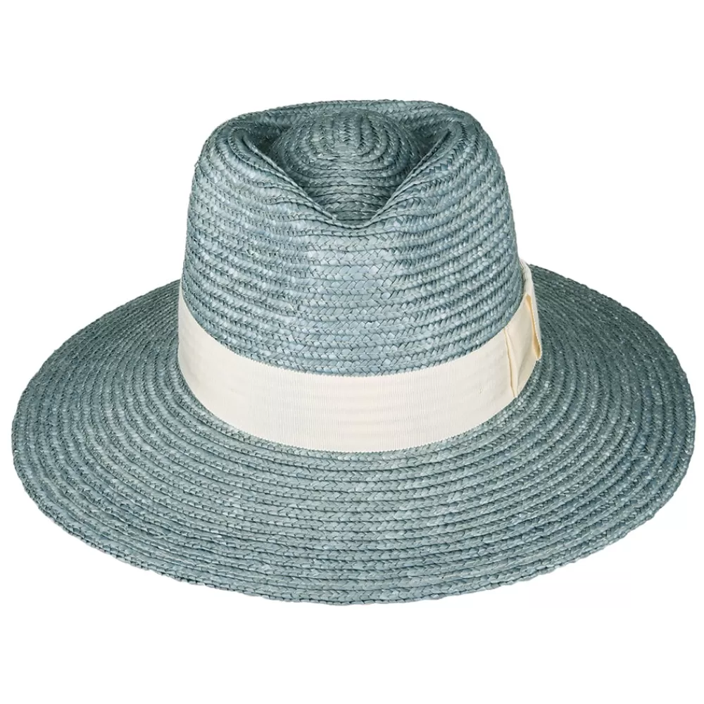 Chapeaux Été | Chapeaux De Paille^Brixton Chapeau Été à Bord Court en Paille Joanna bleu glacé