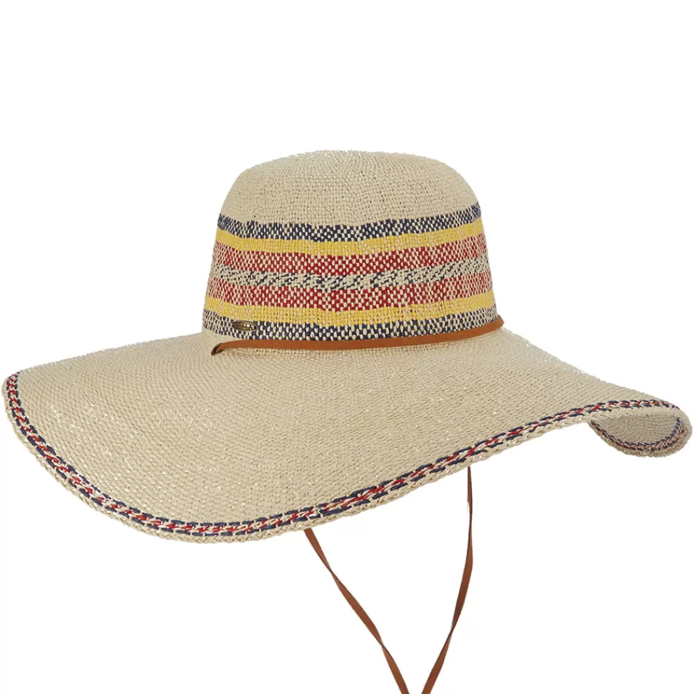 Chapeaux Été | Chapeaux De Paille^Scala Chapeau Été à Bord Large en Paille Toyo Eloisa naturel-rouge