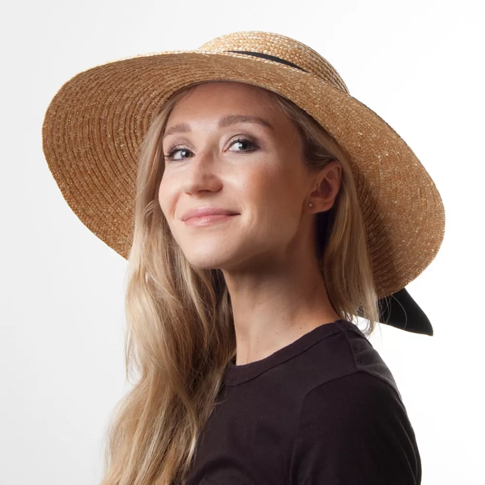 Chapeaux Été | Chapeaux De Paille^sur la tête Chapeau Été Canotier en Paille Milan naturel SUR LA TÊTE