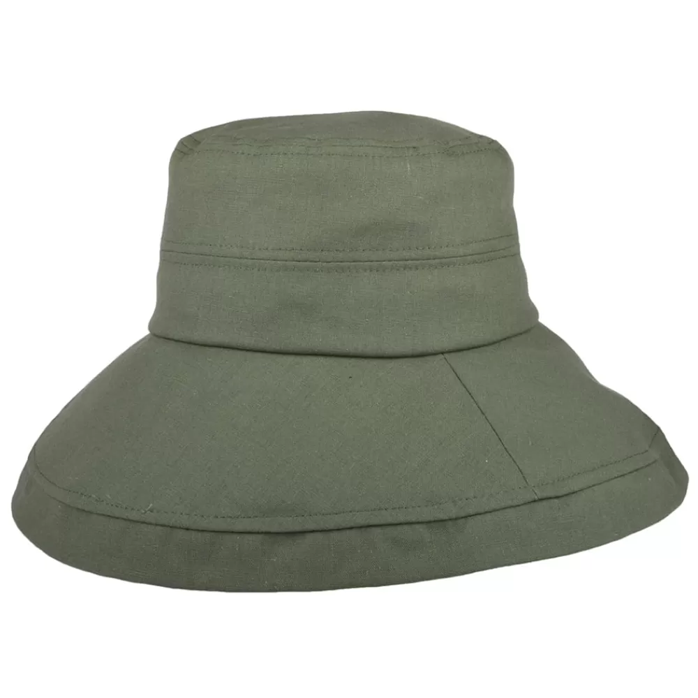 Petite Tailles | Chapeaux Été^sur la tête Chapeau Été en Lin Pliable Lily olive SUR LA TÊTE