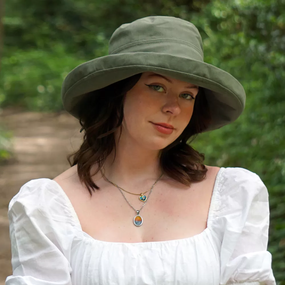 Petite Tailles | Chapeaux Été^sur la tête Chapeau Été en Lin Pliable Lily olive SUR LA TÊTE