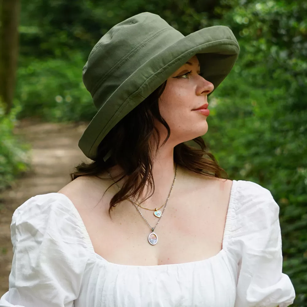 Petite Tailles | Chapeaux Été^sur la tête Chapeau Été en Lin Pliable Lily olive SUR LA TÊTE