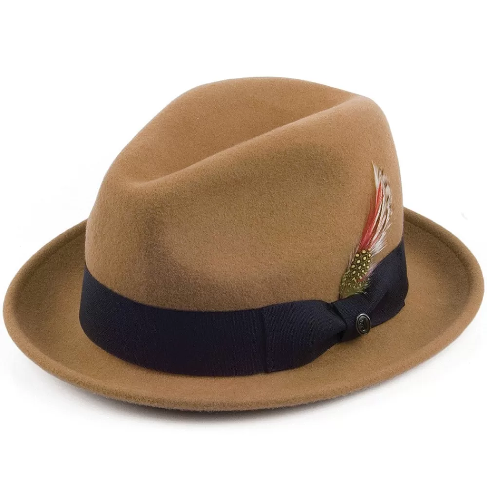 Chapeaux Trilby | Chapeaux Fedora^Jaxon & James Chapeau Trilby Déformable Blues noix de pécan JAXON & JAMES