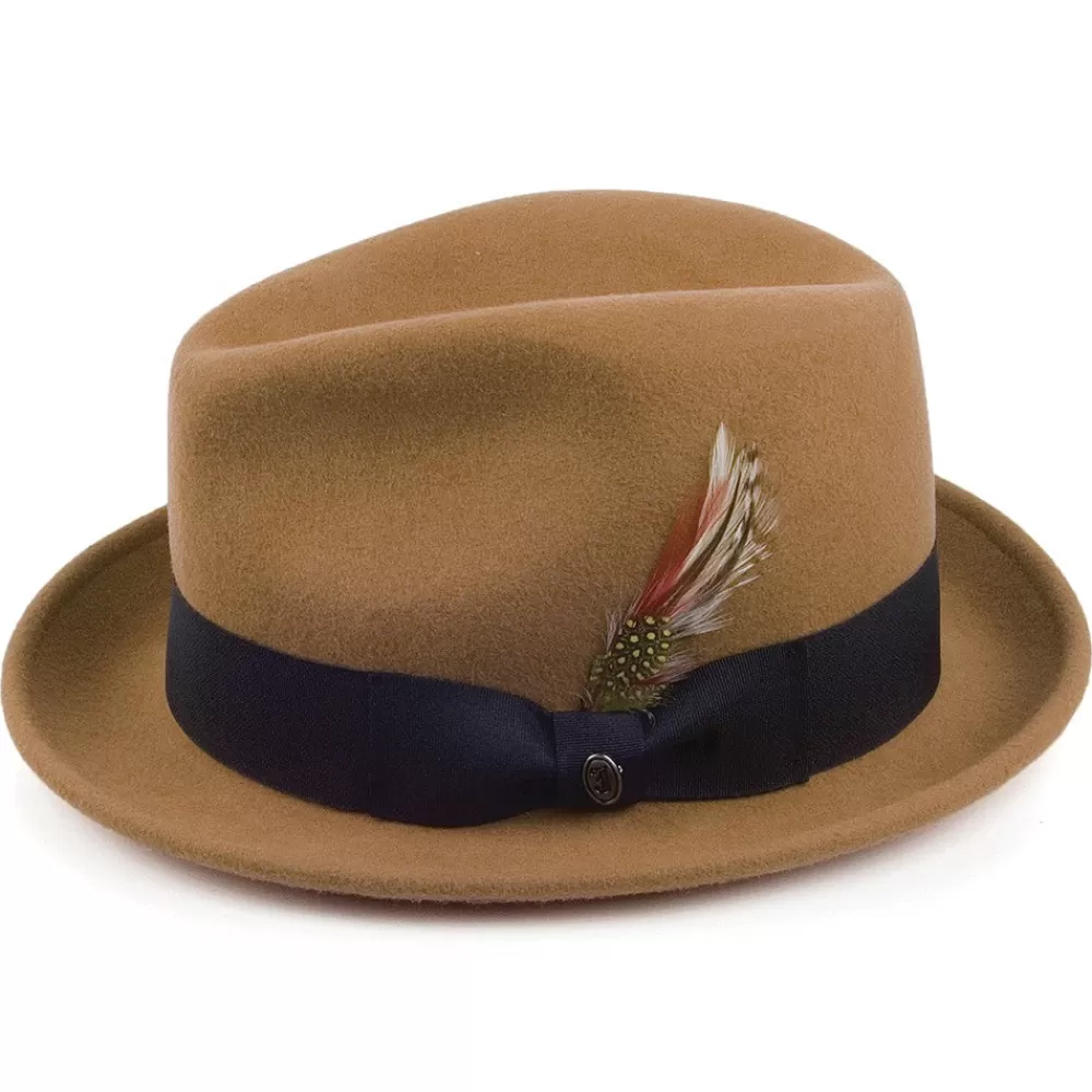 Chapeaux Trilby | Chapeaux Fedora^Jaxon & James Chapeau Trilby Déformable Blues noix de pécan JAXON & JAMES