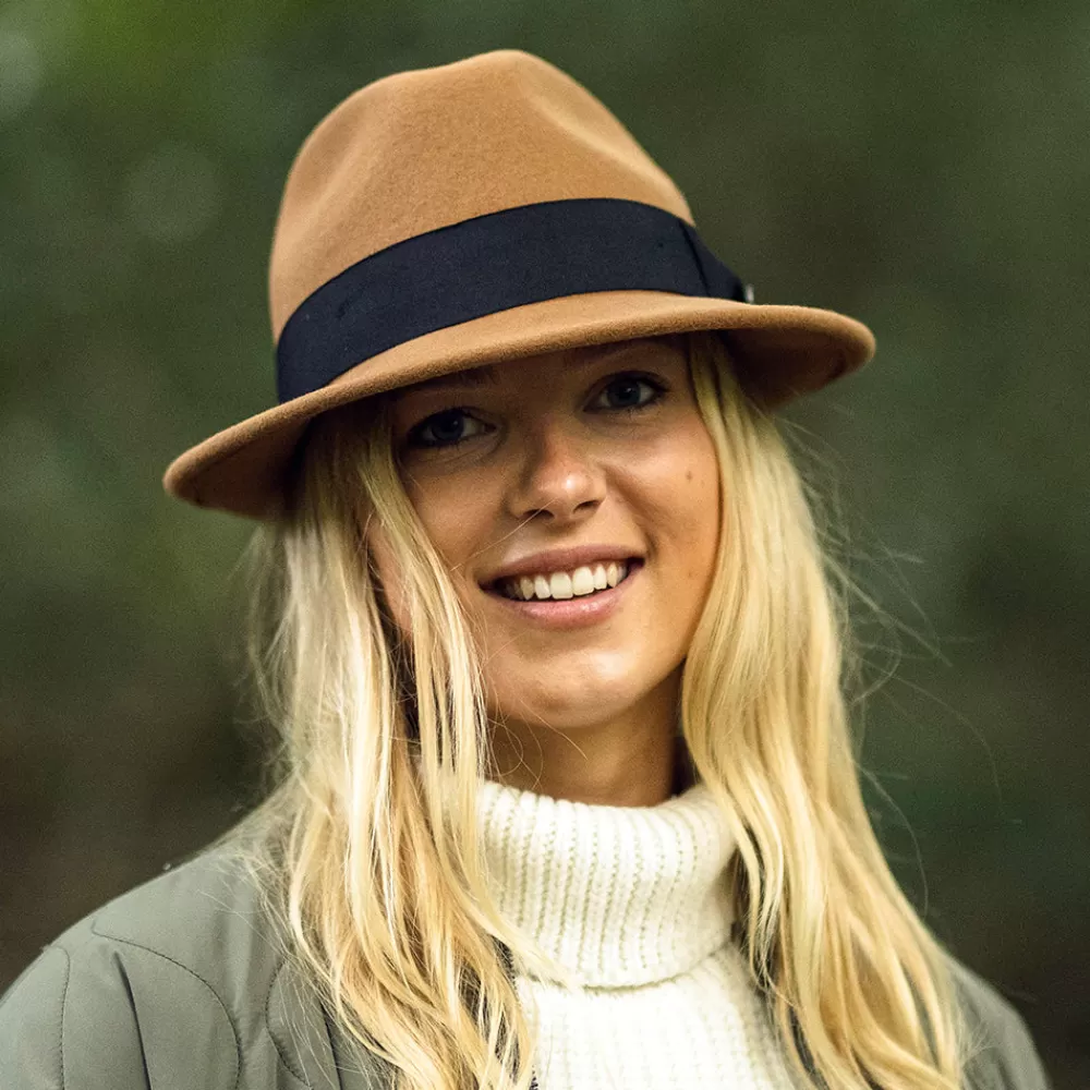 Chapeaux Trilby | Chapeaux Fedora^Jaxon & James Chapeau Trilby Déformable Blues noix de pécan JAXON & JAMES