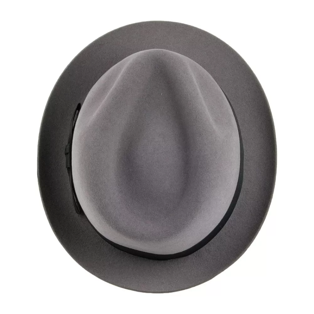 Chapeaux Fedora | Chapeaux Trilby^Christys Chapeau Trilby en Fourrure Feutrée Pinch Vegas gris clair
