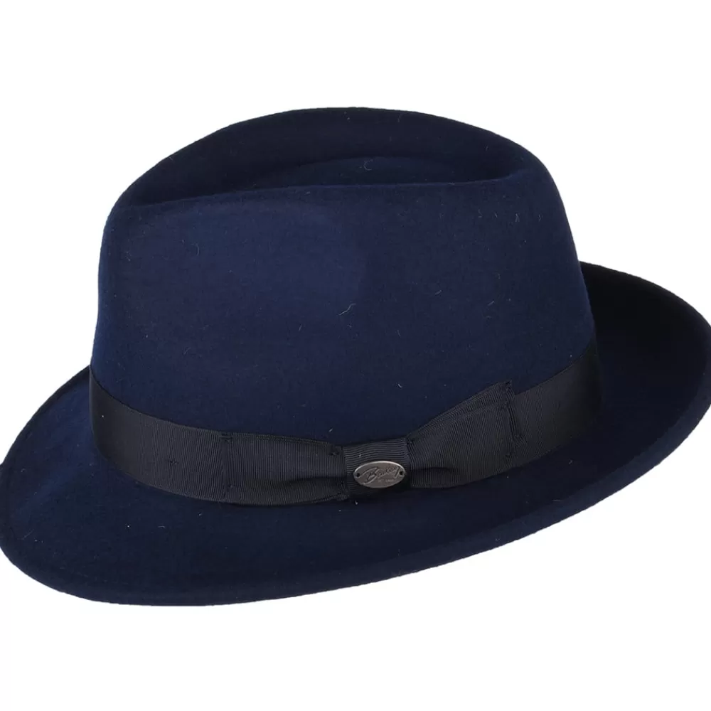 Chapeaux Trilby | Chapeaux Fedora^Bailey Chapeau Trilby en Laine Feutrée Maglor bleu marine
