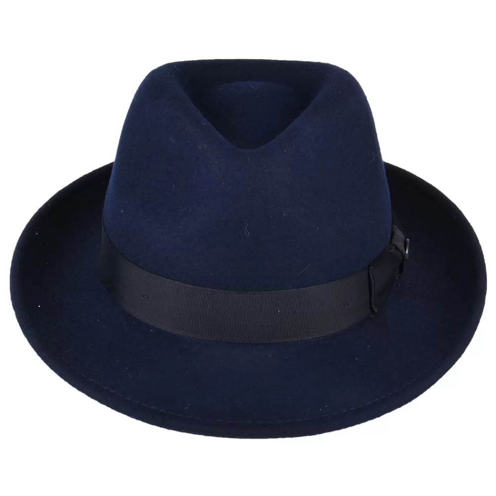 Chapeaux Trilby | Chapeaux Fedora^Bailey Chapeau Trilby en Laine Feutrée Maglor bleu marine