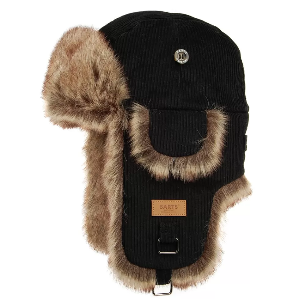 Fausse Fourrure | Chapeaux Hiver^Barts Chapka Bomber en Velours Côtelé et Fausse Fourrure noir