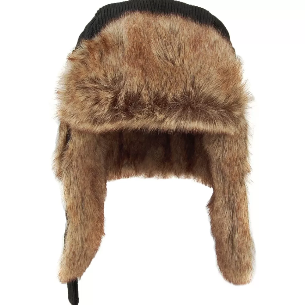 Fausse Fourrure | Chapeaux Hiver^Barts Chapka Bomber en Velours Côtelé et Fausse Fourrure noir